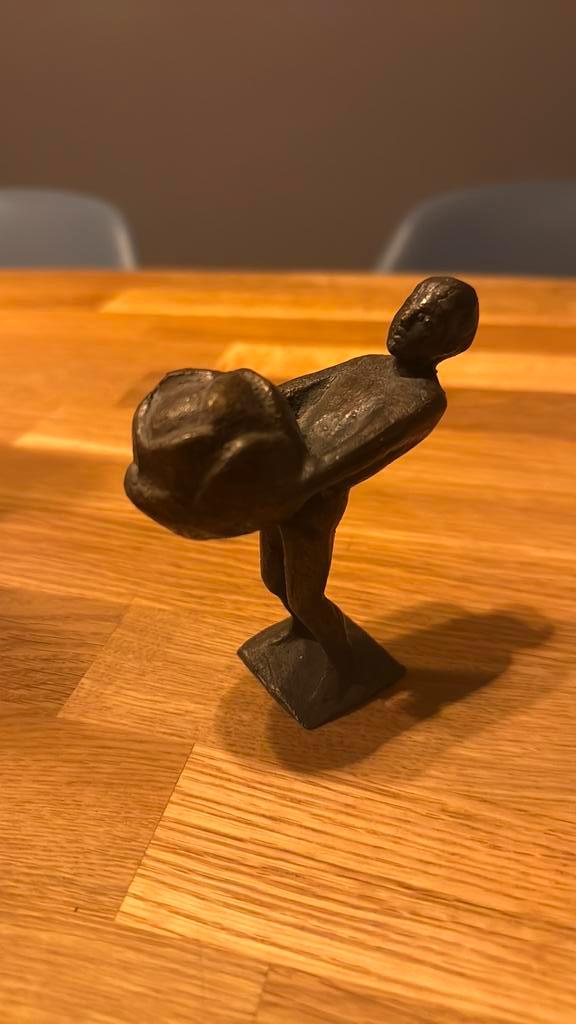 Boeskoolmenneke, brons van Jan Kip, Antiek en Kunst, Kunst | Beelden en Houtsnijwerken, Ophalen of Verzenden