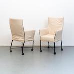 6x Montis Chaplin eetkamerstoelen Crême wit, Niet ingevuld, Niet ingevuld, Nieuw, Leer