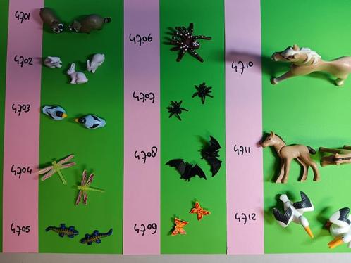Playmobil Dieren 4701-12 Spin Eend Vleermuis Veulen Libelle, Kinderen en Baby's, Speelgoed | Playmobil, Gebruikt, Los playmobil