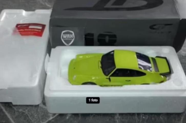 SALE 1:18 PORSCHE 911 RS 3.0 green resin GT spirit GT822 WRH, Hobby en Vrije tijd, Modelauto's | 1:18, Zo goed als nieuw, Auto