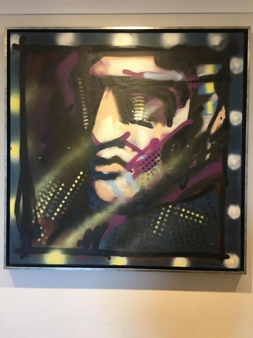 Edwin Janssen stijl Herman Brood Elvis origineel schilderij, Antiek en Kunst, Kunst | Schilderijen | Modern, Ophalen