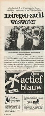 Retro reclame 1963 Castella wasmiddel actief blauw, Verzenden, Overige typen