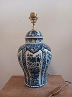 Prachtige grote Delfts blauwe vaaslamp Petrus Regout, Ophalen of Verzenden, Zo goed als nieuw, Minder dan 50 cm
