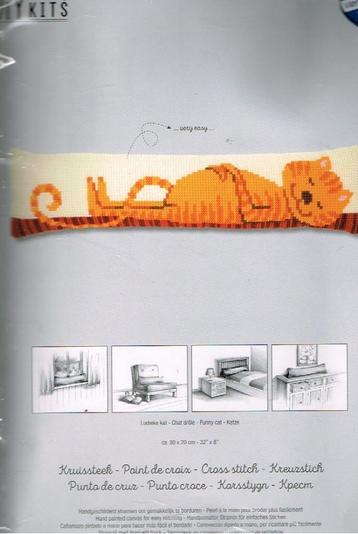 Cado vervaco borduurpakket kussen  ludieke kat beschikbaar voor biedingen