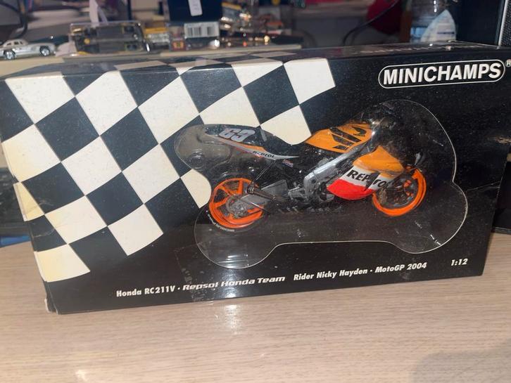 Minichamps Honda Repsol Nicky Hayden 2004 1/12, Hobby en Vrije tijd, Modelauto's | 1:5 tot 1:12, Nieuw, Overige typen, 1:9 t/m 1:12