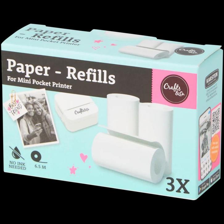 Crafts & Co pocket printer navullingen, Computers en Software, Printers, Nieuw, Ophalen