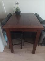 Hoge Eettafel met Stoelen - Gebruikt, Ophalen of Verzenden, Gebruikt, Rechthoekig, 50 tot 100 cm