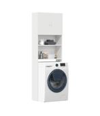 Wasmachine kast, bewerkt hout wit, 64x24x190, Huis en Inrichting, Ophalen, Gebruikt