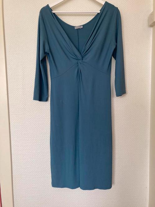 NO MAN’S LAND Petrolkleurige Jurk Maat M, Kleding | Dames, Jurken, Zo goed als nieuw, Maat 38/40 (M), Blauw, Knielengte, Ophalen of Verzenden
