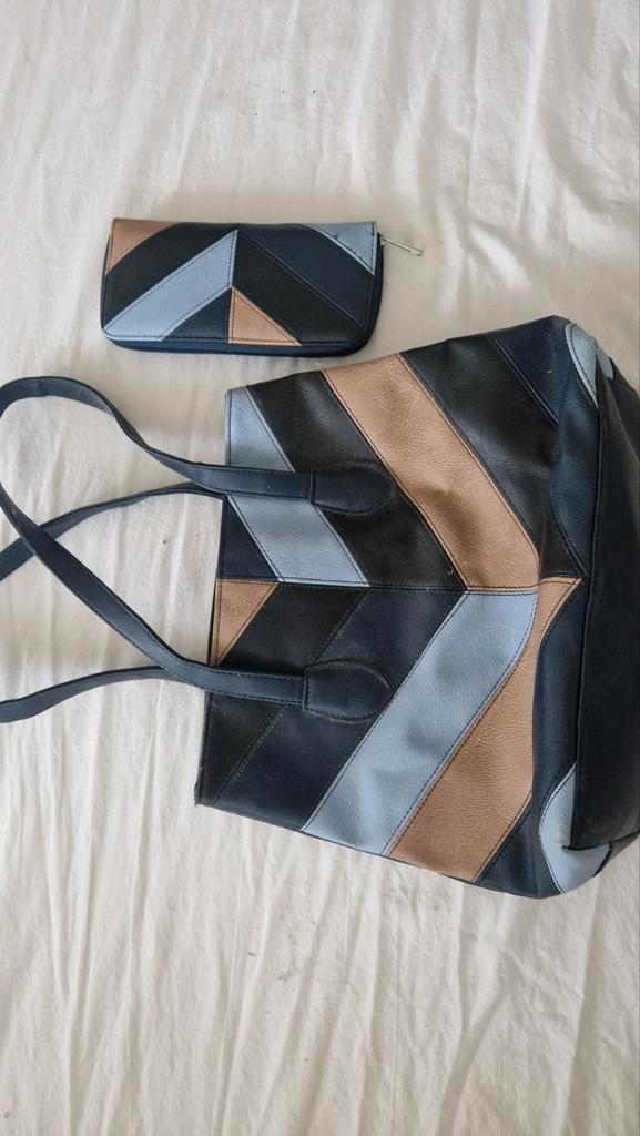 Tas & Portemonnee Set - Stijlvol!, Sieraden, Tassen en Uiterlijk, Tassen | Damestassen, Zo goed als nieuw, Shopper, Blauw, Ophalen of Verzenden