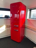 SMEG koel- vries combinatie (Rood), Witgoed en Apparatuur, Koelkasten en IJskasten, Ophalen, 200 liter of meer, Met aparte vriezer