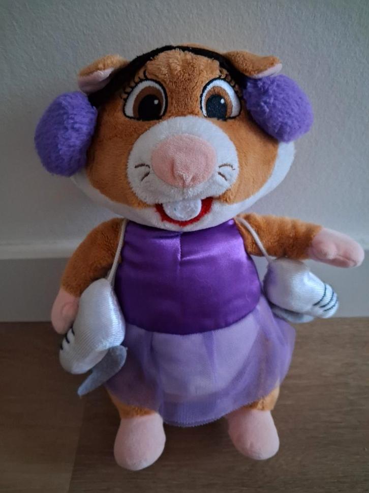 Knuffel Albert Heijn AH hamster paars oorwarmers L191, Kinderen en Baby's, Speelgoed | Knuffels en Pluche, Zo goed als nieuw, Overige typen