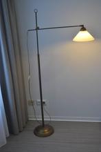 Vloerlamp, messing, klassiek, glas, verstelbaar, Ophalen, Gebruikt, Klassiek, Glas
