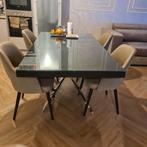 visgraat eettafel en salontafel, Ophalen, 200 cm of meer, 50 tot 100 cm, Zo goed als nieuw