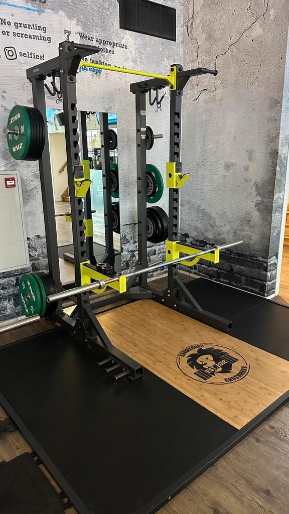 DHZ Power Rack / Squat Cage incl Crossmaxx Platform, Sport en Fitness, Fitnessmaterialen, Gebruikt, Overige typen, Armen, Benen