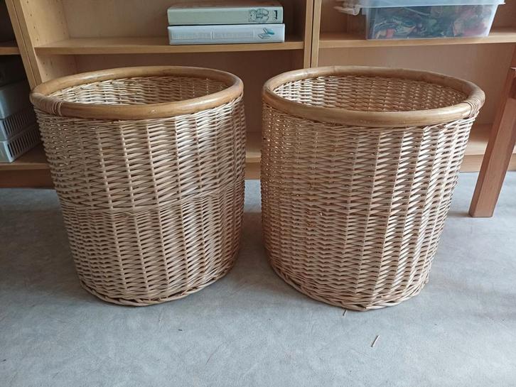 2 Grote Rietmanden - 41cm Hoog, Huis en Inrichting, Woonaccessoires | Kisten, Gebruikt, Minder dan 50 cm, Minder dan 50 cm, Minder dan 50 cm