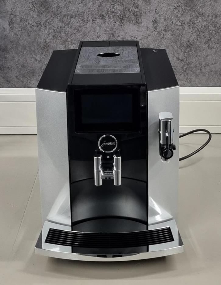 Jura S8 Zilver/Zwart Touchscreen + GARANTIE EN SERVICEBEURT, Witgoed en Apparatuur, Koffiezetapparaten, Zo goed als nieuw, Gemalen koffie