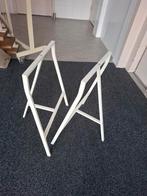 Ikea Schragen - Wit tafelblad, Ophalen, Tafelpoot, Minder dan 50 cm, Minder dan 50 cm