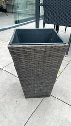 Rieten (kunst) bloembak, Tuin en Terras, Kunststof, Minder dan 30 cm, Minder dan 60 cm, Rond