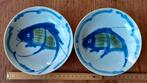 Twee vintage borden met vismotief, karpers., Ophalen of Verzenden