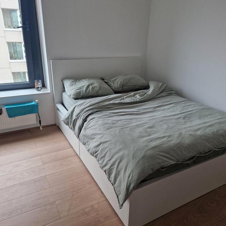 IKEA MALM Bed Set 140x200 WHITE, Huis en Inrichting, Slaapkamer | Complete slaapkamers, Zo goed als nieuw, Tweepersoons, Ophalen of Verzenden