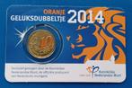 Oranje Geluksdubbeltje 2014 Coincard, Postzegels en Munten, Munten | Nederland, Verzenden, 10 cent, Setje