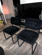 Twee zwarte eetkamer stoelen, Ophalen of Verzenden, Zo goed als nieuw, Zwart, Twee