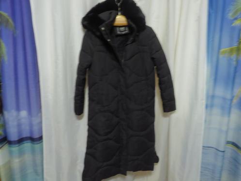Lange zwarte quilted jas vacht gevoerd mt s GD Golden  Days, Kleding | Dames, Jassen | Winter, Gedragen, Maat 36 (S), Zwart, Ophalen of Verzenden