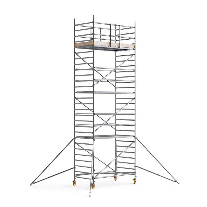 Custers CR Rolsteiger nieuw 1,3x2,5m (8 mtr werkhoogte), Doe-het-zelf en Verbouw, Steigers, Nieuw, Rolsteiger of Kamersteiger