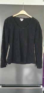 Zwarte kanten blouse Heine maat 40, Maat 38/40 (M), Zwart, Ophalen of Verzenden, Zo goed als nieuw