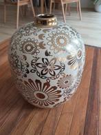 Vaas van Zara Home met goudkleurige print (h16 cm, d12 cm), Overige materialen, Overige kleuren, Ophalen of Verzenden, Zo goed als nieuw