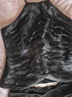Zijde top en chiffon broek, Ophalen, Gedragen, Zwart, Trouwpak