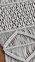 Vintage macramé tafelloper 180/37, Djt@dejuistetoon, Gebruikt, Ophalen of Verzenden, DeJuisteToon