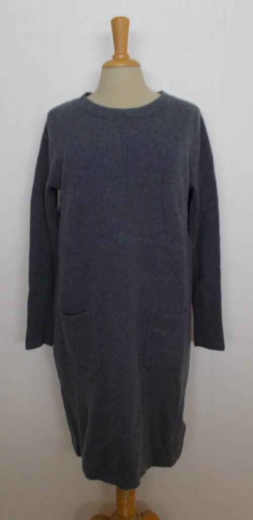 Mooie grijze 100% pure wool jurk van Christian Berg! 42, Kleding | Dames, Jurken, Zo goed als nieuw, Maat 42/44 (L), Grijs, Knielengte