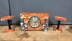 Art Deco Natuursteen schouw klok., Ophalen of Verzenden
