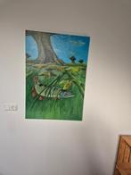 Schilderij van een snoek door Ad Swier, Antiek en Kunst, Ophalen