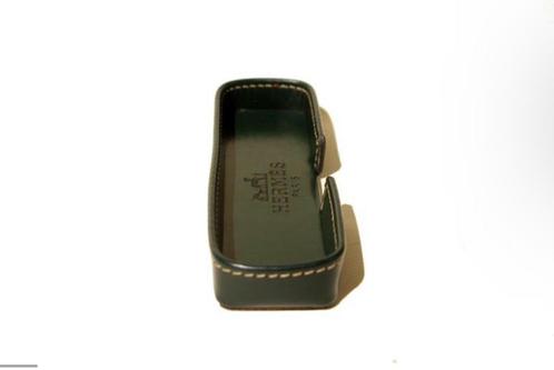 Hermès pennenbakje – Leder – Donkergroen met witte stiksels, Diversen, Bureau-accessoires, Gebruikt, Ophalen of Verzenden