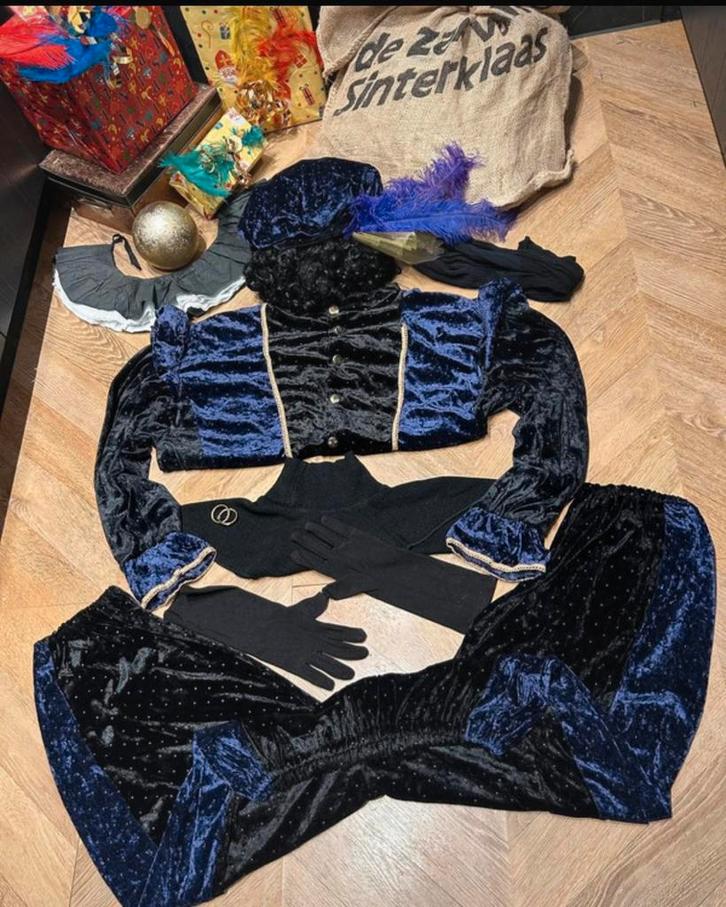 Pietenpak paars zwart maat xl handwerk uniek sinterklaas, Diversen, Sinterklaas, Nieuw, Ophalen of Verzenden