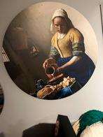 Rond schilderij melkmeisje, Ophalen of Verzenden