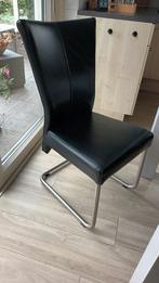 6 eethoekstoelen, Huis en Inrichting, Ophalen, Gebruikt, Zwart, Metaal