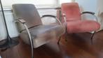 2x Gelderland fauteuil leer Jan des Bouvrie met certificaat, Huis en Inrichting, Fauteuils, Ophalen, Gebruikt, 50 tot 75 cm, Leer