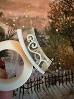 Zsiska Ring - Maat L - Uniek Design, Sieraden, Tassen en Uiterlijk, Ringen, 18 tot 19, Kunststof, Verzenden, Wit