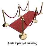 Rode loper set Messing of Chrome, al te huur voor € 55,00, Ophalen, Zo goed als nieuw, Overige