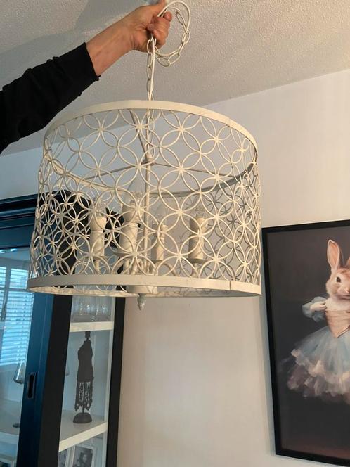2 prachtige hanglampen kroonluchter en holophane vintage, Huis en Inrichting, Lampen | Hanglampen, Minder dan 50 cm, Ophalen of Verzenden