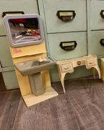 vintage retro Sindy Pedigree kaptafel wastafel badkamer, Verzamelen, Poppenhuizen en Toebehoren, Ophalen of Verzenden, Gebruikt