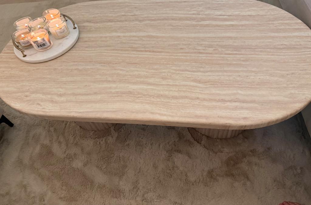 Tafel nog Nieuw, Huis en Inrichting, Tafels | Eettafels, Ophalen, Overige materialen, Marmer, 100 tot 150 cm