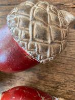 Set van 3 grote eikels - gips/steen - herfst, Antiek en Kunst, Curiosa en Brocante, Ophalen of Verzenden