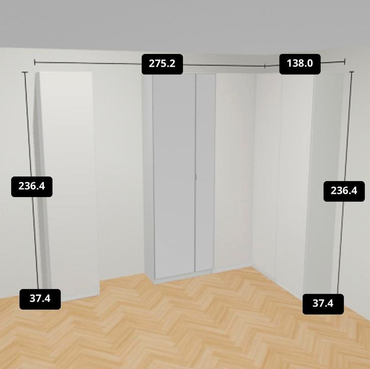 Pax kasten, hoogglans wit & spiegel, 35cm diep, Huis en Inrichting, Kasten | Kledingkasten, Zo goed als nieuw, 200 cm of meer