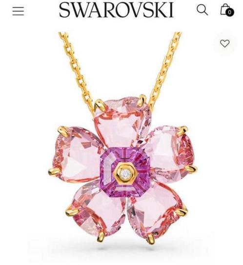 New Swarovski Flower necklace, Sieraden, Tassen en Uiterlijk, Kettingen, Nieuw, Goud, Overige kleuren, Met hanger, Met kristal