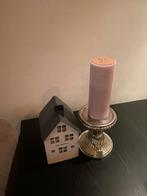 Rivièra Maison huisje, kandelaar en kaars, Huis en Inrichting, Ophalen of Verzenden, Zo goed als nieuw, Overige materialen, Minder dan 25 cm